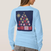 Luxe Light Blue Christmas T - Shirt (Rückseite)