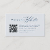 Luxe Light Dusty Blue | Hochzeitswebsite QR Code Begleitkarte (Vorderseite)