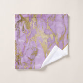 LUXE LILAC GOLD MARBLE BATH TOWEL SET (Waschlappen)