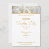 LUXE MARBLE AND PEARL GOLD CUSTOM INVITATION EINLADUNG (Vorderseite)