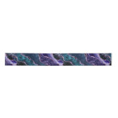 Luxe Marble Crystal Purple Teal Glitter Agate Satinband (Vorderseite)