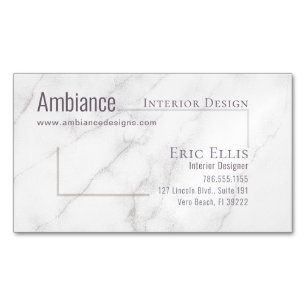 Luxe Marble Geometric Business Card Magnetische Visitenkarte