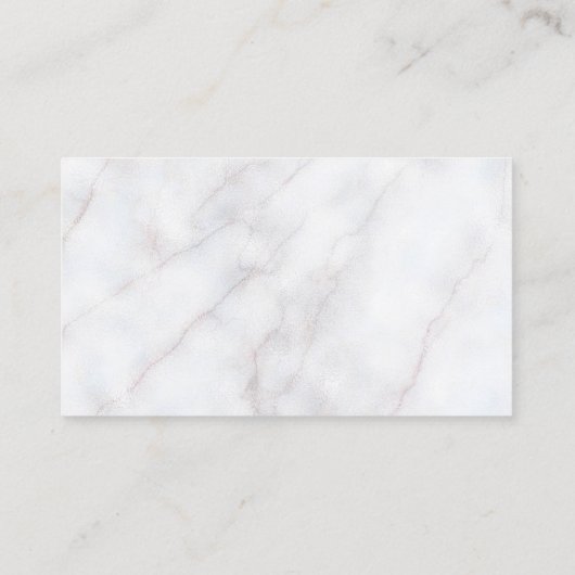 Luxe Marble Geometric Business Card Visitenkarte (Rückseite)