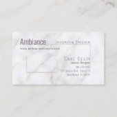 Luxe Marble Geometric Business Card Visitenkarte (Vorderseite)