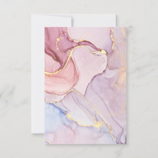 LUXE MARBLE PASTEL SAVE THE DATE RSVP CARD (Rückseite)