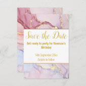 LUXE MARBLE PASTEL SAVE THE DATE RSVP CARD (Vorne/Hinten)