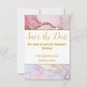 LUXE MARBLE PASTEL SAVE THE DATE RSVP CARD KARTE (Vorderseite)