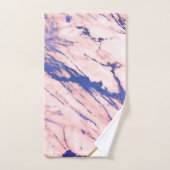 LUXE MARBLE PINK BLUE GOLD BATH TOWEL SET (Handtuch)