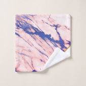 LUXE MARBLE PINK BLUE GOLD BATH TOWEL SET (Waschlappen)