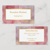 LUXE MARBLE ROSE GESCHÄFTSKARTE VISITENKARTE (Vorne/Hinten)