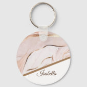 Luxe Marble Rose Gold Schlüsselanhänger (Vorderseite)