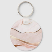 Luxe Marble Rose Gold Schlüsselanhänger (Rückseite)