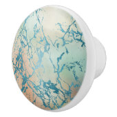 Luxe Marble | Schöne Gelb-und Korallenvene Aquamar Keramikknauf (Rechts)