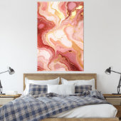 Luxe Marbled Terracotta and Ivory Decorative Leinwanddruck (Insitu (Schlafzimmer))