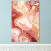 Luxe Marbled Terracotta and Ivory Decorative Leinwanddruck (Insitu (Holzboden))