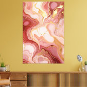 Luxe Marbled Terracotta and Ivory Decorative Leinwanddruck (Insitu (Wohnzimmer))