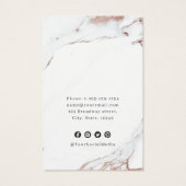 Luxe Marmor Rose Gold Logo Ohrmarkierung (Rückseite)