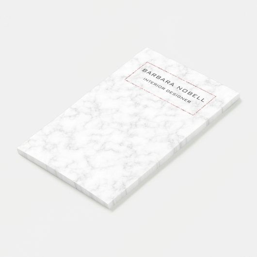 Luxe MarmorluxusRosen-Golddesigner Post-it Klebezettel (angewinkelt)