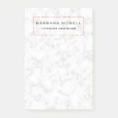 Luxe MarmorluxusRosen-Golddesigner Post-it Klebezettel (Vorderseite)