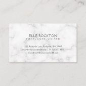 Luxe MarmorluxusRosen-Golddesigner Visitenkarte (Rückseite)