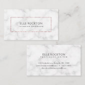 Luxe MarmorluxusRosen-Golddesigner Visitenkarte (Vorne/Hinten)