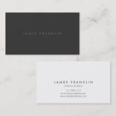 LUXE MINIMALISM DARK GRAY VISITENKARTE (Vorne/Hinten)