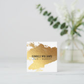 LUXE MINIMALISTISCH Glam Goldplash niedlich Kiss L Quadratische Visitenkarte (Stehend Vorderseite)