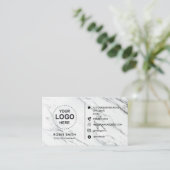 Luxe Minimalistisch Marble Business Card Visitenkarte (Stehend Vorderseite)