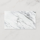 Luxe Minimalistisch Marble Business Card Visitenkarte (Rückseite)