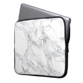 Luxe Minimalistisch weißes Marmor Laptopschutzhülle (Vorderseite Links)