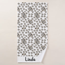 Luxe modern animalprint be brave girl badehandtuch