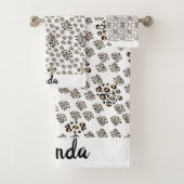 Luxe modern animalprint be brave girl badhandtuch set (Insitu)