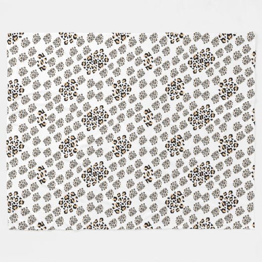 Luxe modern animalprint be brave girl fleecedecke (Vorderseite (Horizontal))