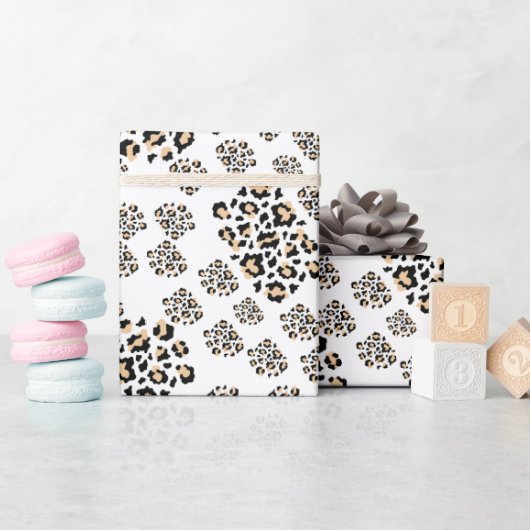 Luxe modern animalprint be brave girl geschenkpapier (Babyparty)