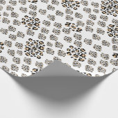 Luxe modern animalprint be brave girl geschenkpapier (Ecke)