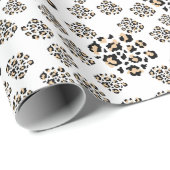Luxe modern animalprint be brave girl geschenkpapier (Rolleneckpunkt)