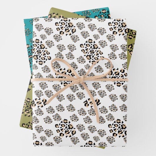 Luxe modern animalprint be brave girl geschenkpapier set (Beispiel)
