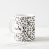 Luxe modern animalprint be brave girl kaffeetasse (Vorderseite Links)