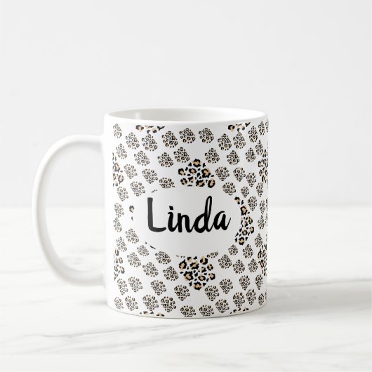 Luxe modern animalprint be brave girl kaffeetasse (Links)