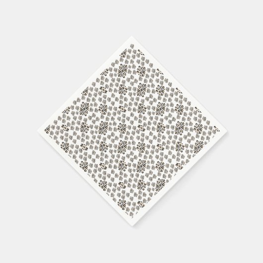 Luxe modern animalprint be brave girl serviette (Ecke)
