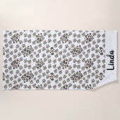 Luxe modern animalprint be brave girl strandtuch (Vorderseite)