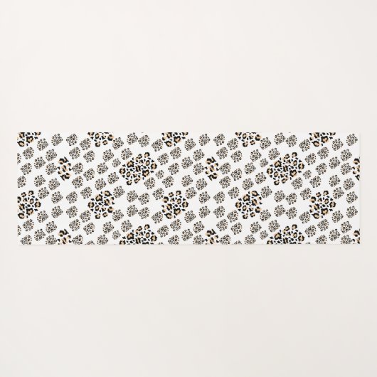 Luxe modern animalprint be brave girl yogamatte (Rückseite (Horizontal))
