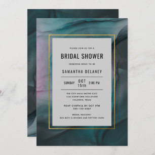 Luxe Modern Marble Bridal Dusche Einladung