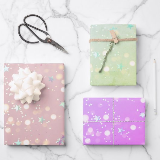 Luxe modern romantinc girl geschenkpapier set (Vorderseite)