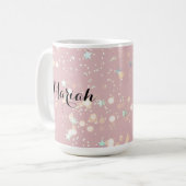 Luxe modern romantinc girl kaffeetasse (Vorderseite Links)