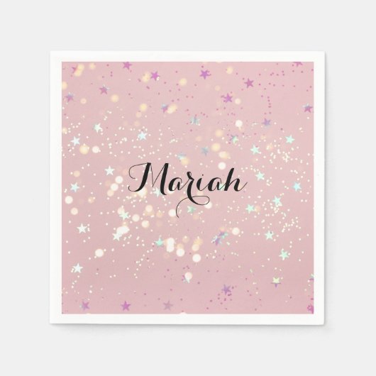 luxe modern romantinc girl serviette (Vorderseite)