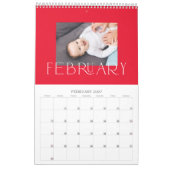Luxe moderne EDITABLE Foto Calendar Kalender (Feb 2027)
