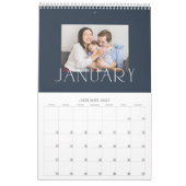 Luxe moderne EDITABLE Foto Calendar Kalender (Jan 2027)