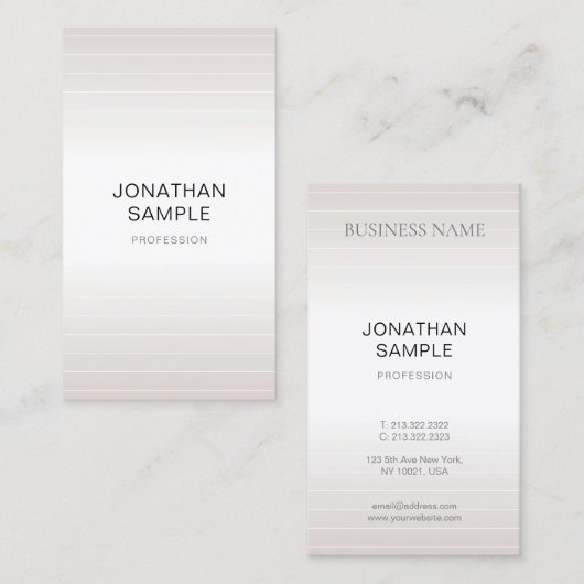 Luxe Moderne Elegante Minimalistische Schlichte Im Visitenkarte (Vorne/Hinten)