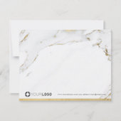 Luxe moderne Goldmarmor personalisiert Stationery Dankeskarte (Vorderseite)